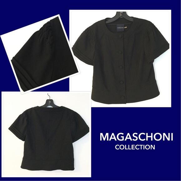 Magaschoni Cropped Black Jacket - Picture 7 of 9